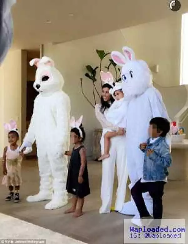Photos: Kanye West and Tyga dress up as Easter bunnies for the Kardashian/Jenner Easter family party